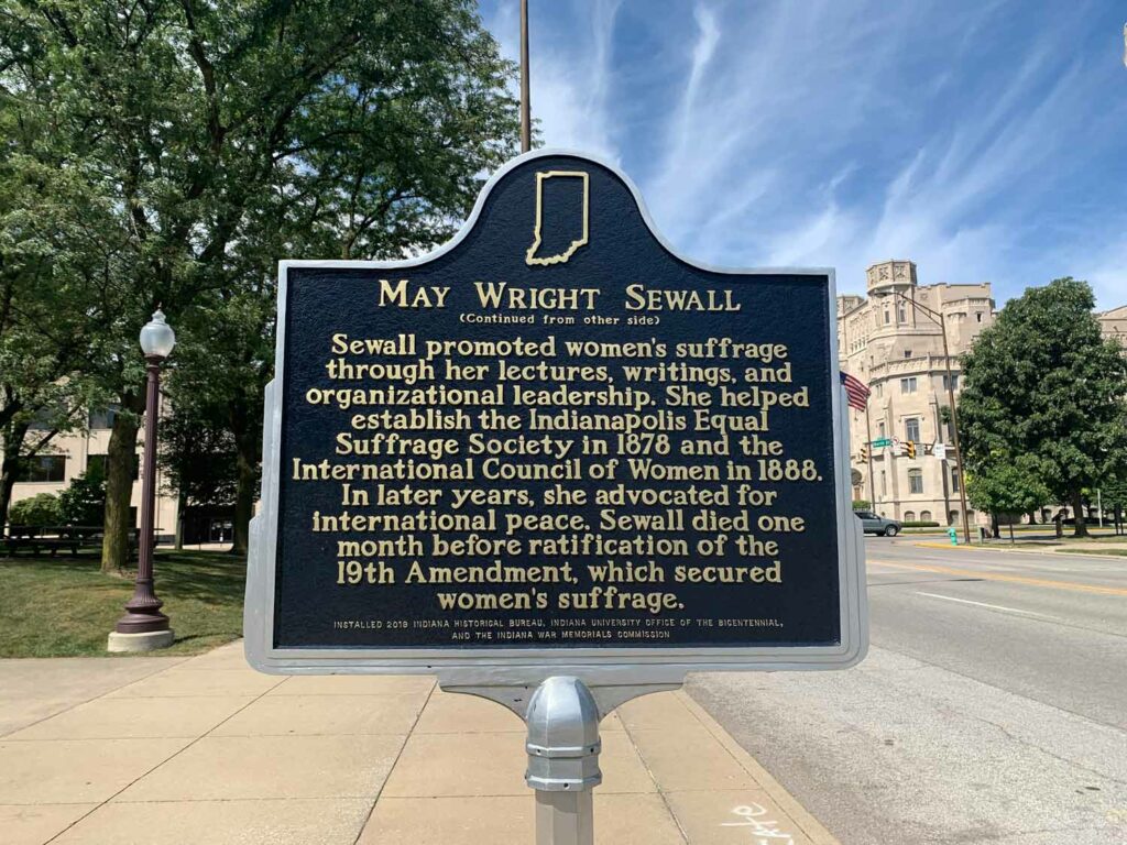May Wright Sewall historical marker