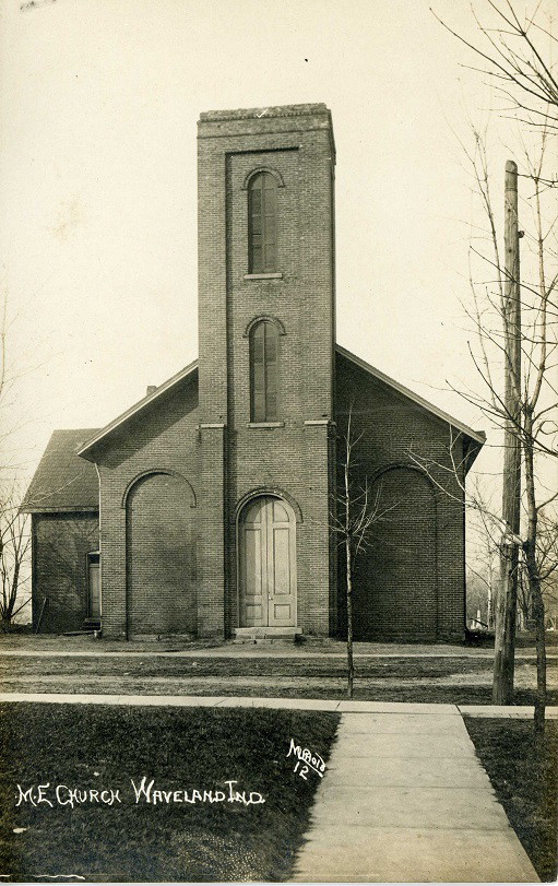 black and white photograph of a church
